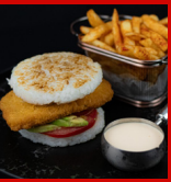 Crispy Rice Burger au poulet crispy